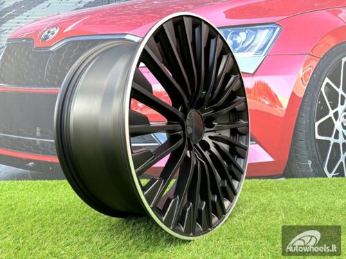 Ratlankis R18x8  5X112  ET  43  66.6  FBX132  Black Half Matt+Polished Lip (BLHMPL)  For MER  (Z5+K8)  (HYBRID FORGED)