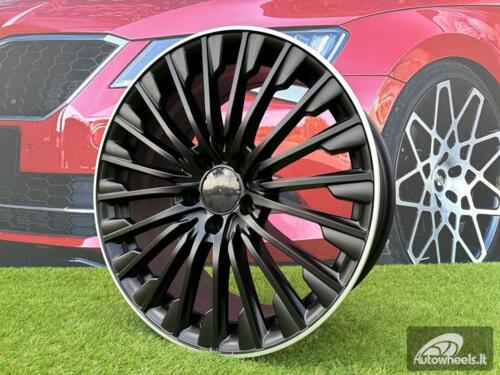 Ratlankis R18x8  5X112  ET  43  66.6  FBX132  Black Half Matt+Polished Lip (BLHMPL)  For MER  (Z5+K8)  (HYBRID FORGED)