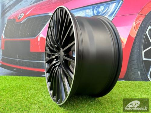 Ratlankis R18x8  5X112  ET  43  66.6  FBX132  Black Half Matt+Polished Lip (BLHMPL)  For MER  (Z5+K8)  (HYBRID FORGED)