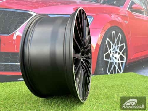 Ratlankis R18x8  5X112  ET  43  66.6  FBX132  Black Half Matt+Polished Lip (BLHMPL)  For MER  (Z5+K8)  (HYBRID FORGED)