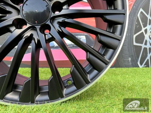 Ratlankis R18x8  5X112  ET  43  66.6  FBX132  Black Half Matt+Polished Lip (BLHMPL)  For MER  (Z5+K8)  (HYBRID FORGED)