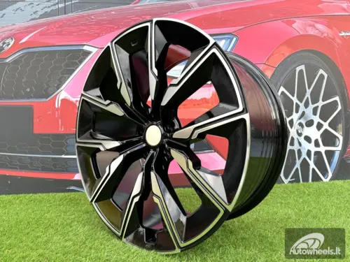 Ratlankis R21x8.5  5X112  ET  25  66.6  FBX144  Black Polished (MB)  For BMW  (Z5)  (HYBRID FORGED (Rear+Front))