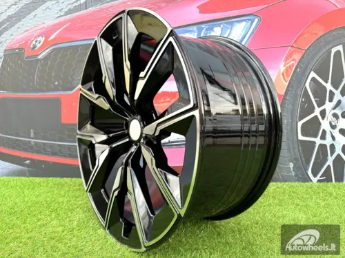 Ratlankis R21x8.5  5X112  ET  25  66.6  FBX144  Black Polished (MB)  For BMW  (Z5)  (HYBRID FORGED (Rear+Front))