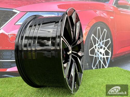 Ratlankis R21x10  5X112  ET  41  66.6  FBX144  Black Polished (MB)  For BMW  (Z5+A)  (HYBRID FORGED (Rear+Front))