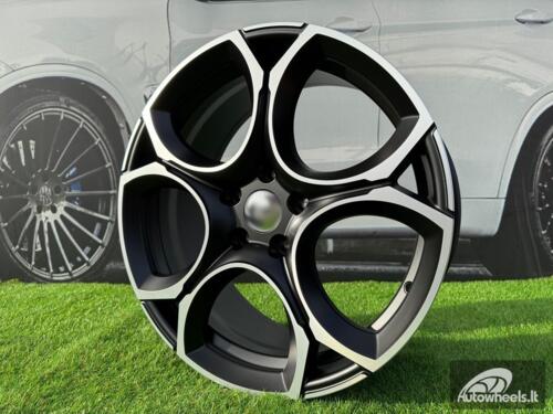 Ratlankis R18x8  5X112  ET  45  57.1  I5162  Black Polished Half Matt (MBHM)  For VW  (Z5)  (NEW Model (Color code MBHW))