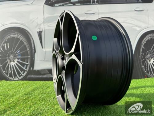 Ratlankis R18x8  5X112  ET  45  57.1  I5162  Black Polished Half Matt (MBHM)  For VW  (Z5)  (NEW Model (Color code MBHW))