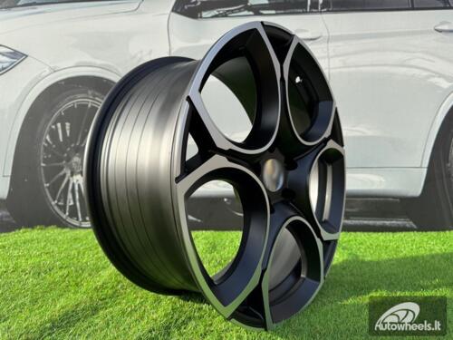 Ratlankis R18x8  5X112  ET  45  57.1  I5162  Black Polished Half Matt (MBHM)  For VW  (Z5)  (NEW Model (Color code MBHW))