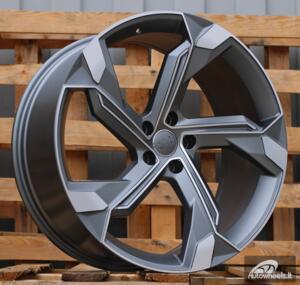 Ratlankis R22x9.5  5X112  ET  36  66.5  Y1201  (IN5633)  Grey Polished Half Matt (MGHM)  For AUD  (Z5)  (Q8 E-tron)