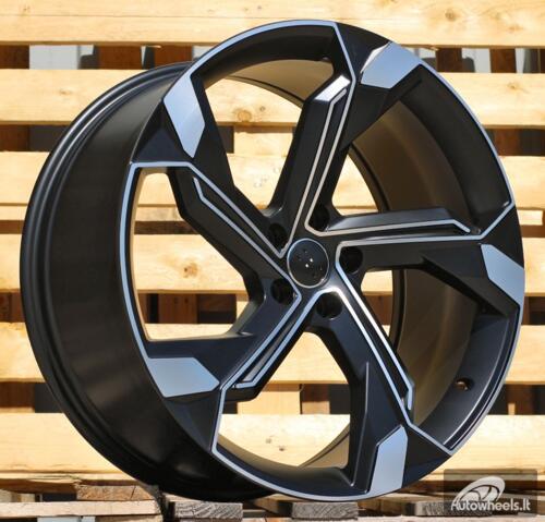 Ratlankis R22x9.5  5X112  ET  36  66.5  Y1201  (IN5633)  Black Polished Half Matt (MBHM)  For AUD  (Z5)  (Q8 E-tron)