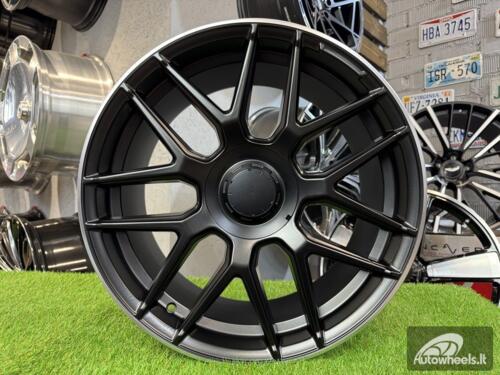 Ratlankis R19x8  5X112  ET  38  66.6  FE195  Black Half Matt+Polished Lip (BLHMPL)  For MER  (Z5)  (GLC Class (Rear+Front))