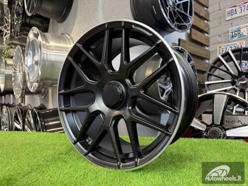 Ratlankis R19x8  5X112  ET  38  66.6  FE195  Black Half Matt+Polished Lip (BLHMPL)  For MER  (Z5)  (GLC Class (Rear+Front))