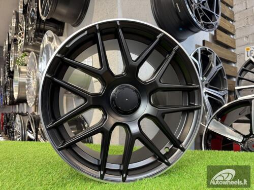 Ratlankis R19x8  5X112  ET  38  66.6  FE195  Black Half Matt+Polished Lip (BLHMPL)  For MER  (Z5)  (GLC Class (Rear+Front))