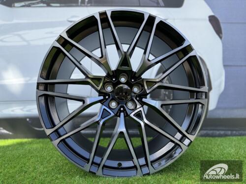 Ratlankis R21x11.5  5X120  ET  38  74.1  B5771  Black+Tinted Face (BLTF)  For BMW  (P)  (Rear+Front)