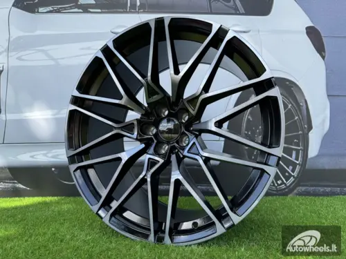 Ratlankis R21x11.5  5X120  ET  38  74.1  B5771  Black+Tinted Face (BLTF)  For BMW  (P)  (Rear+Front)