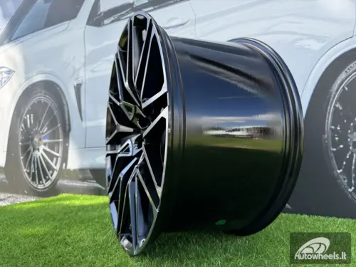 Ratlankis R21x11.5  5X120  ET  38  74.1  B5771  Black+Tinted Face (BLTF)  For BMW  (P)  (Rear+Front)