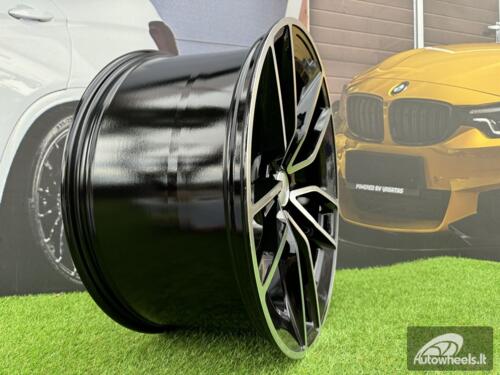 Ratlankis R22x11  5X112  ET  50  66.6  B5949  Black Polished (MB)  For MER  (Z7)  (New GLS/GLE (Rear+Front))