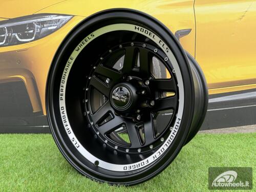 Ratlankis R16x8.5  6X139.7  ET  M27  110.1  BK936  Black Half Matt+Polished Lip (BLHMPL)  For 4X4  (L2)