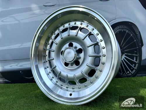 Ratlankis Barock Monoblock Style R17X8.5J 5X112 ET18 66.56 Silver + polished lip for old Mercedes