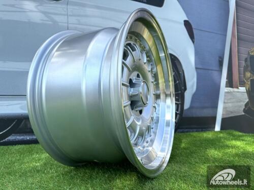 Ratlankis Barock Monoblock Style R17X8.5J 5X112 ET18 66.56 Silver + polished lip for old Mercedes