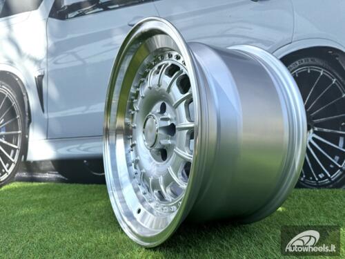 Ratlankis Barock Style R17X9.5J 5X112 ET15 66.56 Silver + polished lip for old Mercedes