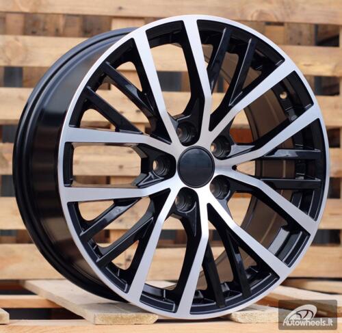 Ratlankis R17x7.5  5X112  ET  45  57.1  BK952  Black Polished (MB)  For VW  (R+P+K2)
