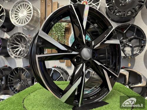 Ratlankis R17x7  5X112  ET  46  57.1  Y1241  Black Polished (MB)  For SKODA  (K2)  (NEW Model)