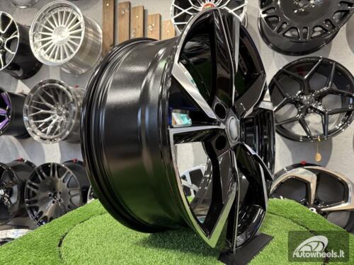 Ratlankis R17x7  5X112  ET  46  57.1  Y1241  Black Polished (MB)  For SKODA  (K2)  (NEW Model)