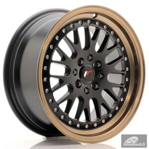 JR Wheels JR10 16x7 ET30 4x100/108 Matt Black w/Bronze Lip