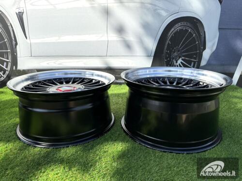 Ratlankis R17x8  5X120  ET  20  74.1  7307F  Black+Polished Lip (BLPL)  For BMW  (Z5)  (ALPINA Style Rear+Front (GRPL))