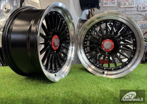 Ratlankis R17x9  5X120  ET  15  74.1  7307R  Black+Polished Lip (BLPL)  For BMW  (Z5+P1)  (ALPINA Style Rear+Front (GRPL))