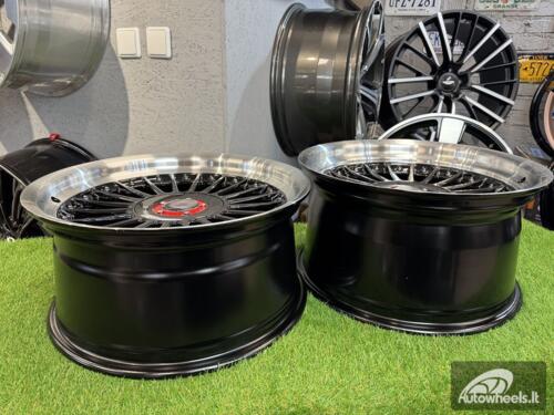 Ratlankis R17x9  5X120  ET  15  74.1  7307R  Black+Polished Lip (BLPL)  For BMW  (Z5+P1)  (ALPINA Style Rear+Front (GRPL))