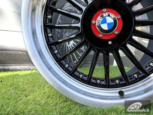 Ratlankis R17x9  5X120  ET  15  74.1  7307R  Black+Polished Lip (BLPL)  For BMW  (Z5+P1)  (ALPINA Style Rear+Front (GRPL))