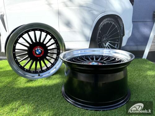 Ratlankis R17x9  5X120  ET  15  74.1  7307R  Black+Polished Lip (BLPL)  For BMW  (Z5+P1)  (ALPINA Style Rear+Front (GRPL))