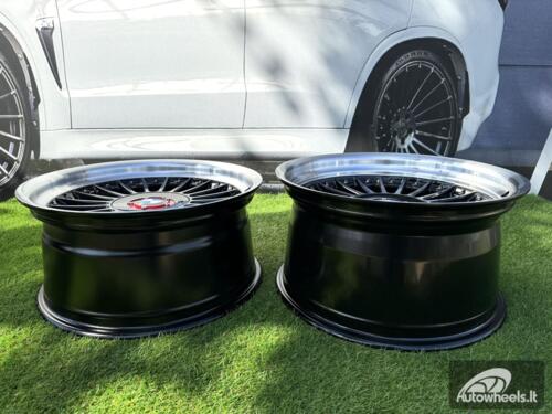 Ratlankis R17x9  5X120  ET  15  74.1  7307R  Black+Polished Lip (BLPL)  For BMW  (Z5+P1)  (ALPINA Style Rear+Front (GRPL))