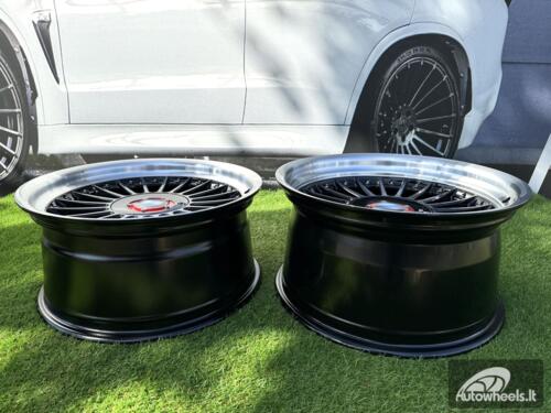 Ratlankis R17x9  5X120  ET  15  74.1  7307R  Black+Polished Lip (BLPL)  For BMW  (Z5+P1)  (ALPINA Style Rear+Front (GRPL))