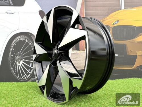 Ratlankis R20x8  5X112  ET  41  57.1  I5625  Black Polished (MB)  For SKODA  (Z7+K7)  (Kodiaq NEW Model)