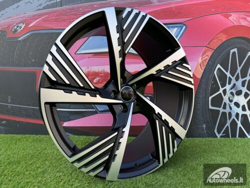 Ratlankis R22x9.5  5X112  ET  36  66.5  I5639  Black Polished Half Matt (MBHM)  For AUD  (Z5)  (Q8 E-tron)