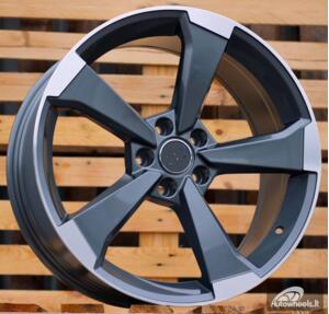 Ratlankis R18x8  5X112  ET  40  66.5  XE351  (IN5436)  Grey Polished (MG)  For AUD  (Z5+Z3)
