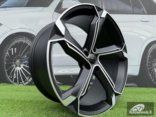 Ratlankis R19x8.5  5X112  ET  34  66.5  Y1201  (IN5633)  Black Polished Half Matt (MBHM)  For AUD  (Z5)