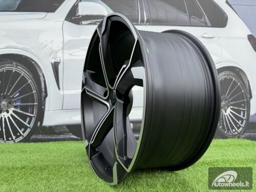 Ratlankis R19x8.5  5X112  ET  34  66.5  Y1201  (IN5633)  Black Polished Half Matt (MBHM)  For AUD  (Z5)