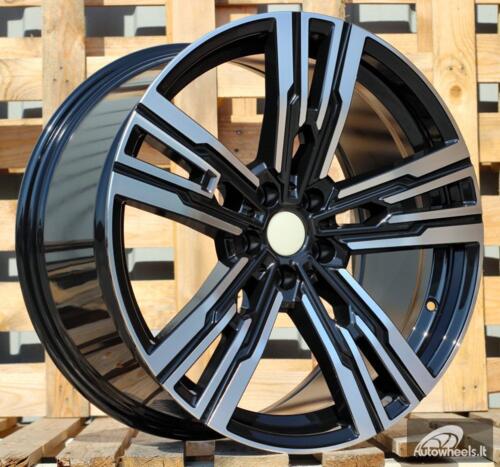 Ratlankis R19x9.5  5X112  ET  39  66.6  B1831  (IN5661)  Black Polished (MB)  For BMW  (Z5)  (Rear+Front)