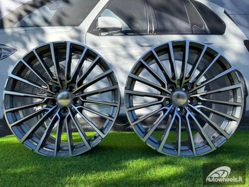 Ratlankis R21x8.5  5X112  ET  25  66.6  B5569  (IN0419)  Grey Polished (MG)  For BMW  (Z5)  (Front+Rear)