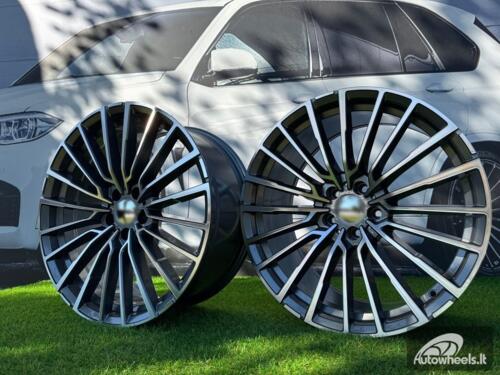 Ratlankis R21x8.5  5X112  ET  25  66.6  B5569  (IN0419)  Grey Polished (MG)  For BMW  (Z5)  (Front+Rear)
