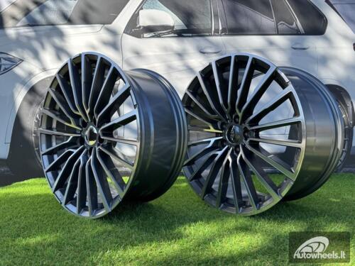 Ratlankis R21x8.5  5X112  ET  25  66.6  B5569  (IN0419)  Grey Polished (MG)  For BMW  (Z5)  (Front+Rear)