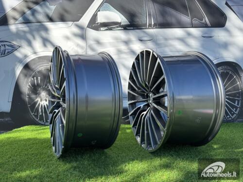 Ratlankis R21x8.5  5X112  ET  25  66.6  B5569  (IN0419)  Grey Polished (MG)  For BMW  (Z5)  (Front+Rear)