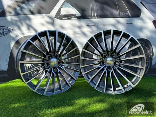 Ratlankis R21x8.5  5X112  ET  25  66.6  B5569  (IN0419)  Grey Polished (MG)  For BMW  (Z5)  (Front+Rear)
