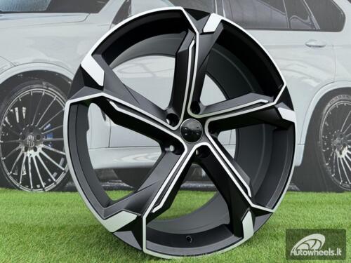 Ratlankis R20x9  5X112  ET  38  66.5  Y1201  (IN5633)  Black Polished Half Matt (MBHM)  For AUD  (Z5)