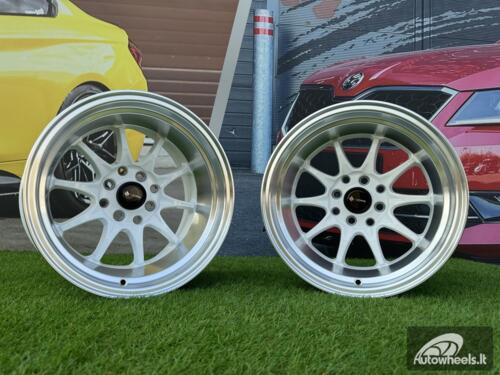 Ratlankis Vors TR03 R15X9J 4X100/4X114.3 ET0 73.1 White with Diamond cut lip