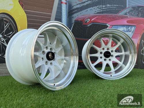 Ratlankis Vors TR03 R15X9J 4X100/4X114.3 ET0 73.1 White with Diamond cut lip