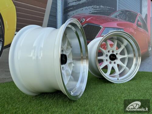 Ratlankis Vors TR03 R15X9J 4X100/4X114.3 ET0 73.1 White with Diamond cut lip